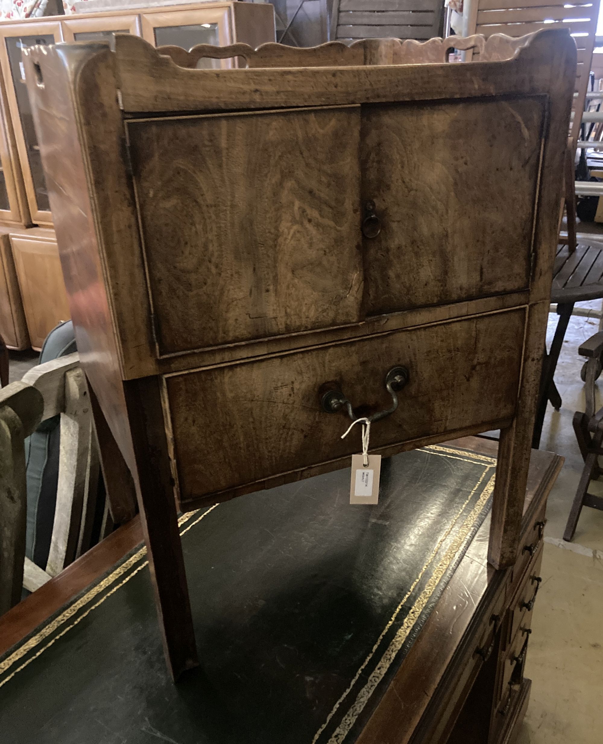 A George III mahogany night table, width 58cm depth 45cm height 74cm